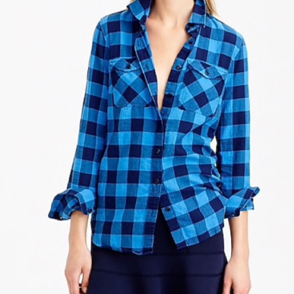 J. Crew Blue Buffalo Check Shirt